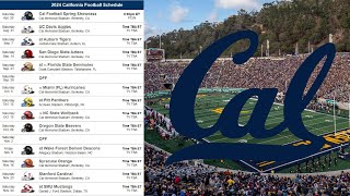 California Football 2024 Schedule Preview amp Prediction [upl. by Diley]