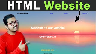 How to make a website using HTML only on Notepad  No CSS   Techno Brainz [upl. by Longmire]