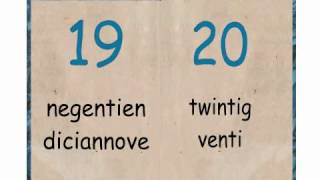 NederlandsItaliaans De getallenI numeri OlandeseItaliano met geluid [upl. by Hussein]