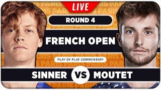 SINNER vs MOUTET • French Open 2024 • LIVE Tennis PlaybyPlay Stream [upl. by Xineohp495]