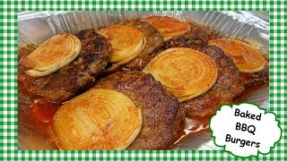 Amish Baked BBQ Burgers  Oven Baked Barbecue Hamburger Recipe [upl. by Nyssa]