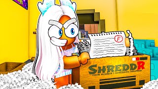 I SHREDDED MY HOMEWORK FOR ROBUX  ROBLOX [upl. by Auburn]