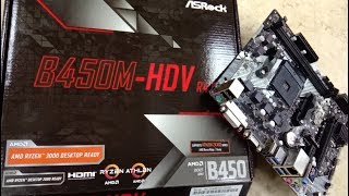 B450M HDV R4 0 ASRock PCIe Gen3 x4 amp SATA3 Quick Unboxing  Tech Land [upl. by Kcarb]