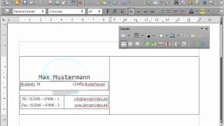 OpenOffice Writer Visitenkarten [upl. by Ahasuerus]