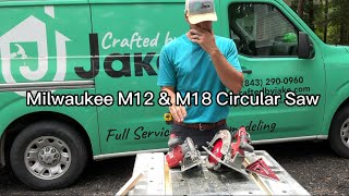 Milwaukee M18 and M12 circular saw [upl. by Sile]