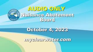 Clearwater Nuisance Abatement Board 10423 AUDIO ONLY [upl. by Omarr]