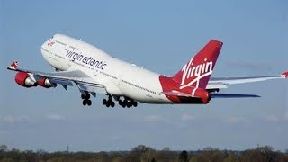 VIRGIN ATLANTIC B747400 SPECTACULAR TAKE OFF  MANCHESTER AIRPORT [upl. by Verena]