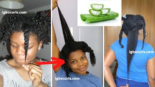 Homemade Aloe Vera Leave in Conditioner for Hair Growth amp 4c Natural Hair Routine [upl. by Ellivnarg874]