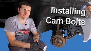 How To Install Adjustable Lower Control Arm Bolts  Cam Bolts  Camber Bolts [upl. by Cesya]