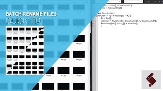 ExtendScript QuickTip  Batch Rename Files [upl. by Ner]