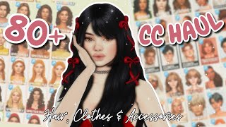 SIMS 4  CC HAUL HAIR CLOTHES amp ACCESSORIES  CC LINKS in Description ✨ [upl. by Myrtle]