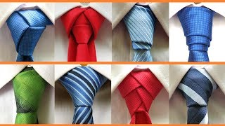 8 Different ways to tie a necktie  How to tie a tie [upl. by Onek]