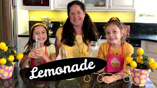 Homemade Lemonade Recipe with Fresh Lemons  Cooking with Kids [upl. by Ynnam]