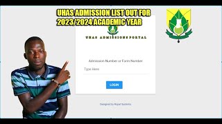 UHAS Admission List out How to Check and Print The Admission [upl. by Airotnahs]