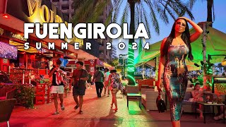 Fuengirola Spain Hot and Busy Town Summer 2024 August Update Costa del Sol  Málaga 4K [upl. by Arayt]