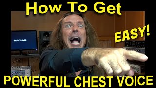 How To Get Powerful Chest Voice  EASY  Ken Tamplin Vocal Academy [upl. by Leirea566]