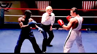 VAN DAMME vs Peter quotSugarfootquot Cunningham 1985  Movie Fight Scene HD [upl. by Terena373]