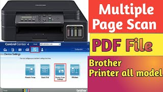 Brother Printer Multiscan in PDFhow to scan multipage in pdf iprintampScanPdf me Scan kaise karte ha [upl. by Annaiviv163]