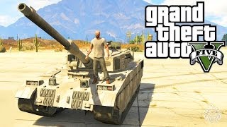 GTA 5 How To Steal A Tank Best Ways To Steal Rhino Tank Fort Zancudo No Cheats GTA V [upl. by Claudy292]