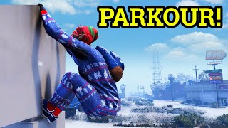 I escape cops with parkour in GTA 5 RP [upl. by Larrie158]