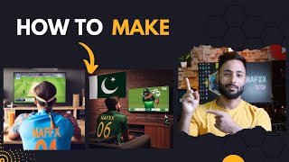 AI Image Name on Pakistan Jersey  Indian Cricket Jersey Watching Match on TV [upl. by Yrtnahc464]