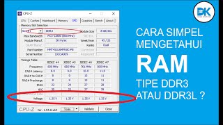 Tutorial Cara Mengetahui Tipe RAM Laptop DDR3L DDR3 DDR4 [upl. by Catima751]