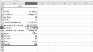 Función Análisis de Datos en Excel Estadiística Descriptiva [upl. by Hannibal]