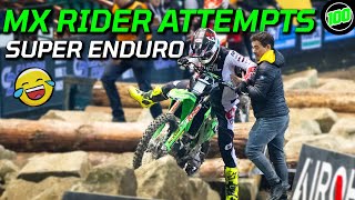 MOTOCROSS RACER ATTEMPTS SUPER ENDURO IN FRONT OF 8000 FANS [upl. by Tony342]