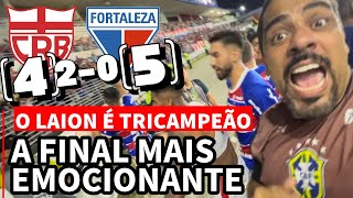 FILMEI DE DENTRO DO CAMPO A COMEMORAÇÃO DOS JOGADORES  FORTALEZA TRICAMPEÃO DA COPA DO NORDESTE [upl. by Ahsirhcal]