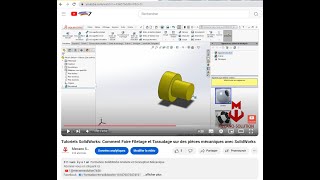 Tutoriels SolidWorks Comment Faire Filetage et Taraudage sur des pièces mécaniques avec SolidWorks [upl. by Elgar]