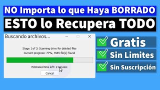 DOS Impresionantes Herramientas que Recuperan TODOS tus Archivos Borrados GRATIS e Ilimitado [upl. by Adachi709]