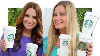 Starbucks Challenge with Ro  iJustine [upl. by Sapienza]