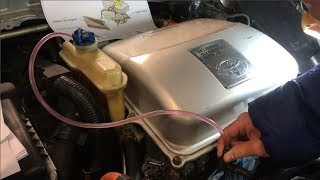 How To Bleed INVERTER Coolant System Toyota Prius Hybrid Gen 2 20042009  Cooling Fluid Trapped Air [upl. by Aicilana]