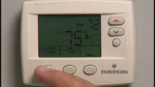 How to Operate a Emerson 1F80 Programmable Thermostat [upl. by Nileve140]