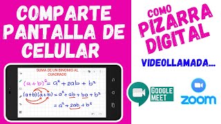 Cómo usar tu celular como pizarra digital en google MEET y ZOOM  Tutorial LiveBoard español [upl. by Kimmy]