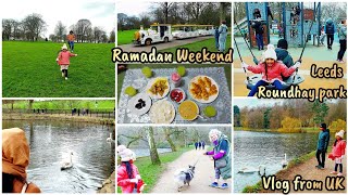 Going to Roundhay park in Leeds  Ramadan weekend  England  Weekend Outing with Family iftar prep [upl. by Aara46]