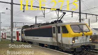 Treinen  NMBSSNCB  HLE2715  BrusselNoord Schaarbeek Leuven [upl. by Suu798]