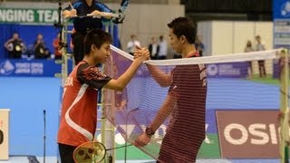 スター選手に挑戦 Taufik HidayatINA vs 奈良岡功大JPN [upl. by Caryn]