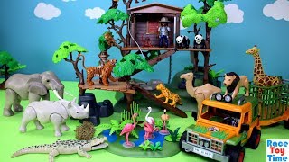 Playmobil Animals Treehouse Playset Build and Play Toys For Kids [upl. by Dorin]