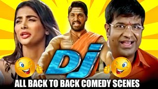 DJ All Back To Back Comedy Scenes Hindi Dubbed  Allu Arjun Pooja Hegde Vennela Kishore [upl. by Ecnerolf]