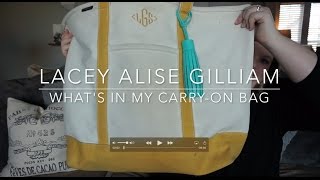 whats in my carryon  lacey alise gilliam [upl. by Junno]