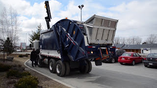 Camion à chargement arrière pour la collecte de conteneurs semienfouis avec compacteur arrière [upl. by Jehanna]