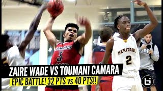 Zaire Wade LEVELS UP amp BATTLES IT OUT vs D1 Bound Toumani Camara Goes DOWN TO WIRE [upl. by Hathaway529]