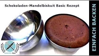 SchokoladenMandel Biskuit Rezept  Basic Rezept [upl. by Onitnerolf876]