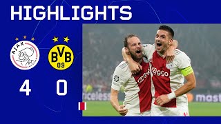 Epische avond in Amsterdam 🔥🔥  Highlights Ajax  Borussia Dortmund  UEFA Champions League [upl. by Nibas]