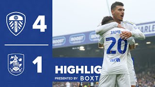 Highlights  Leeds United 41 Huddersfield Town  EFL Championship [upl. by Ssepmet]