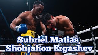 Subriel Matias vs Shohjahon Ergashev 🥊 Best Punches Fight Highlights  Boxing Fight [upl. by Lengel670]