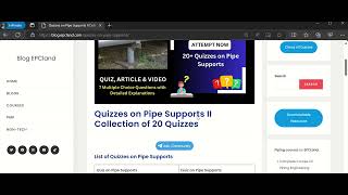 Pipe Supports Topics Covered II 1 of 9 II Free Course II epcland [upl. by Innavoij]