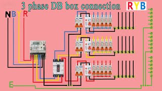 3 phase distribution DB box wiring diagram [upl. by Munford]