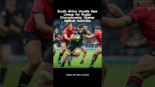 South Africa Unveils New Lineup for Rugby Championship Opener Against Australia new shorts [upl. by Oakley810]